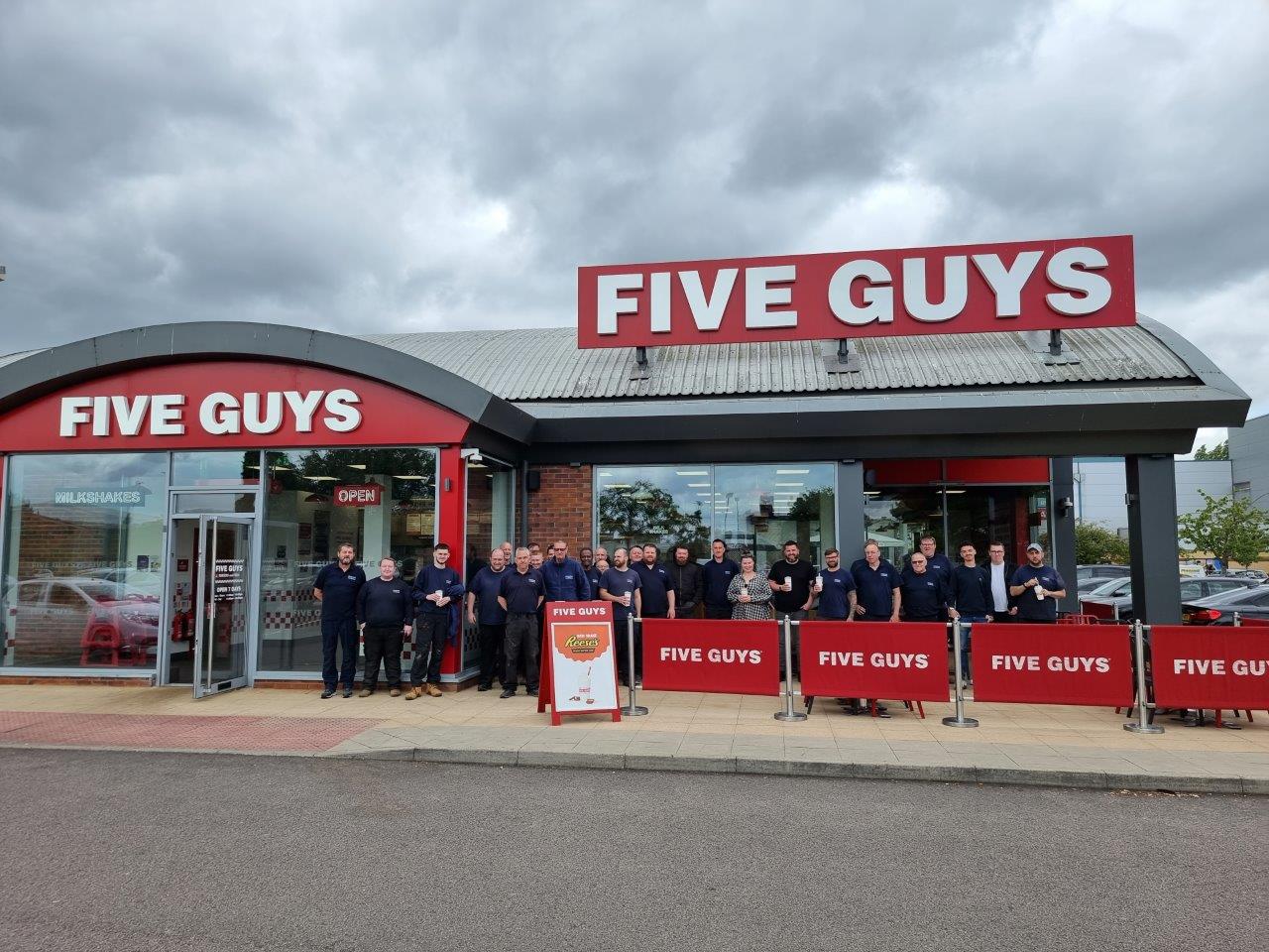 Chapman Ventilation visit Five Guys, Stevenage Chapman Ventilation